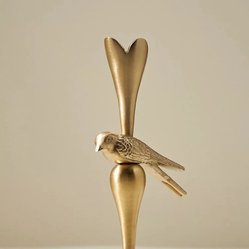 Anthropologie Marizia Sparrow Candlestick Holders Set of 2 Large NIB